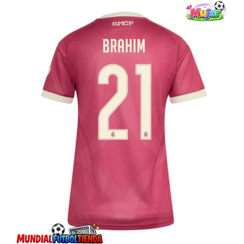 Camiseta Real Madrid Brahim Diaz #21 Tercera Equipación Replica 2026-27 para mujer mangas cortas